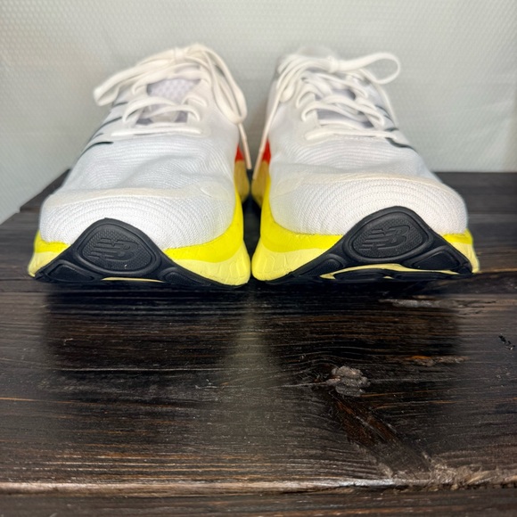 New Balance White and Yellow Athletic Shoes - Picture 5 of 11